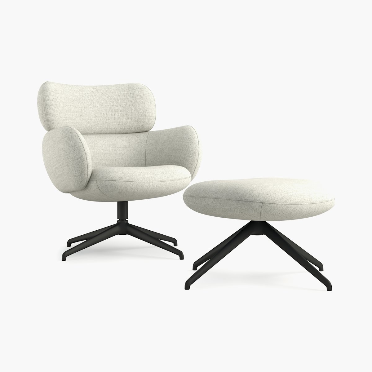 Blis Swivel Chair and Ottoman