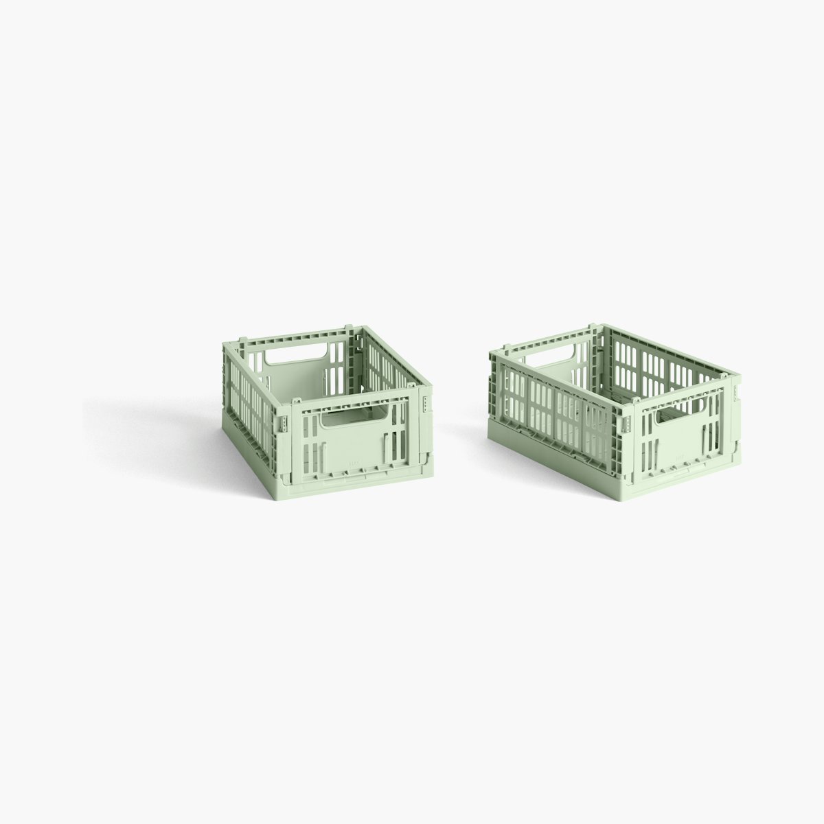 Mini Recycled Colour Crate, Set of 2