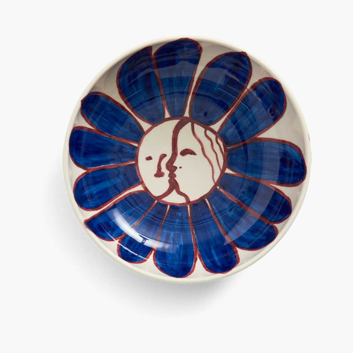 Deep Blue Flower Bowl