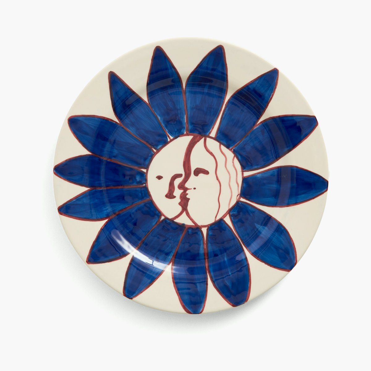 Deep Blue Flower Dinner Plate
