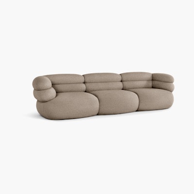 Biboni Sofa - Three Seater, Solid Sublime, Greige